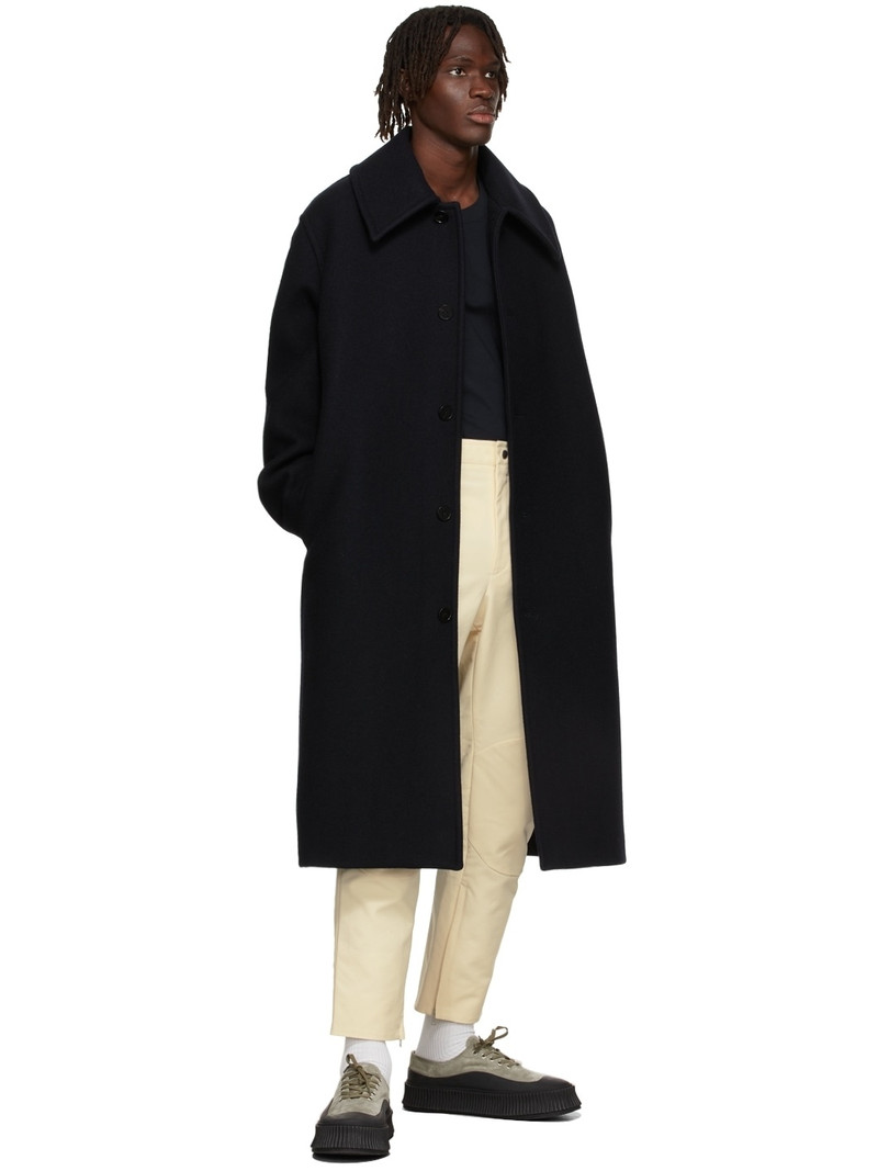 Jil Sander Off-White Cotton Zipped Ankle Trousers outlook