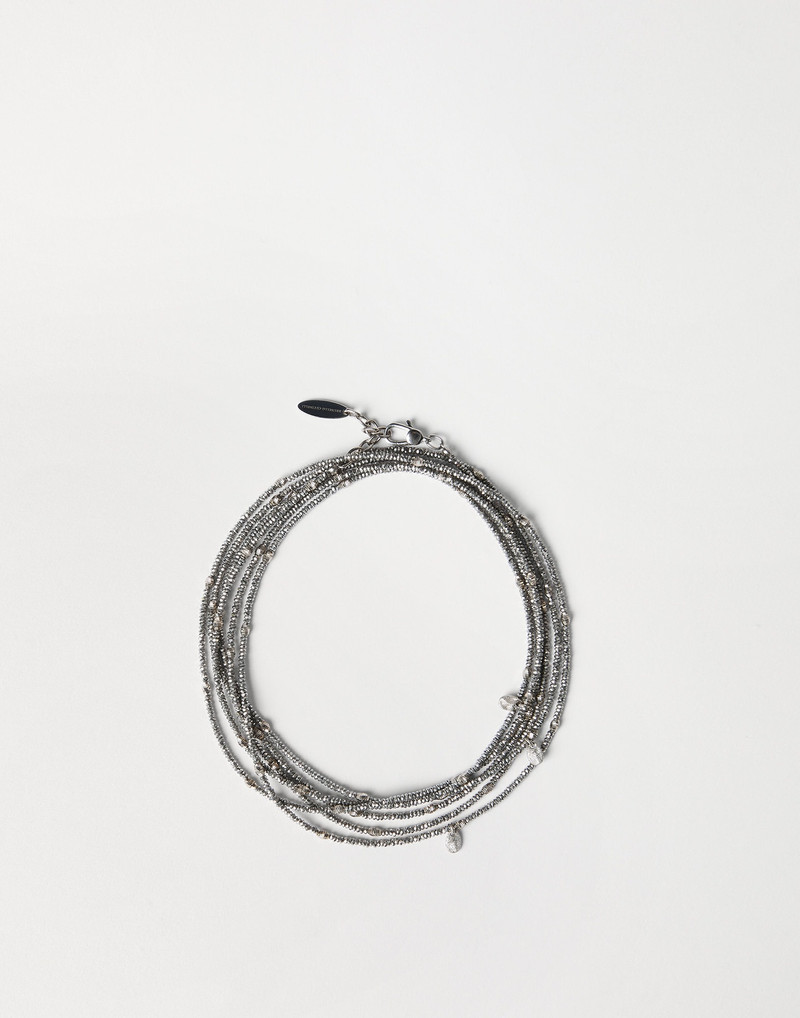 Hematite and Sterling Silver wrap bracelet 1