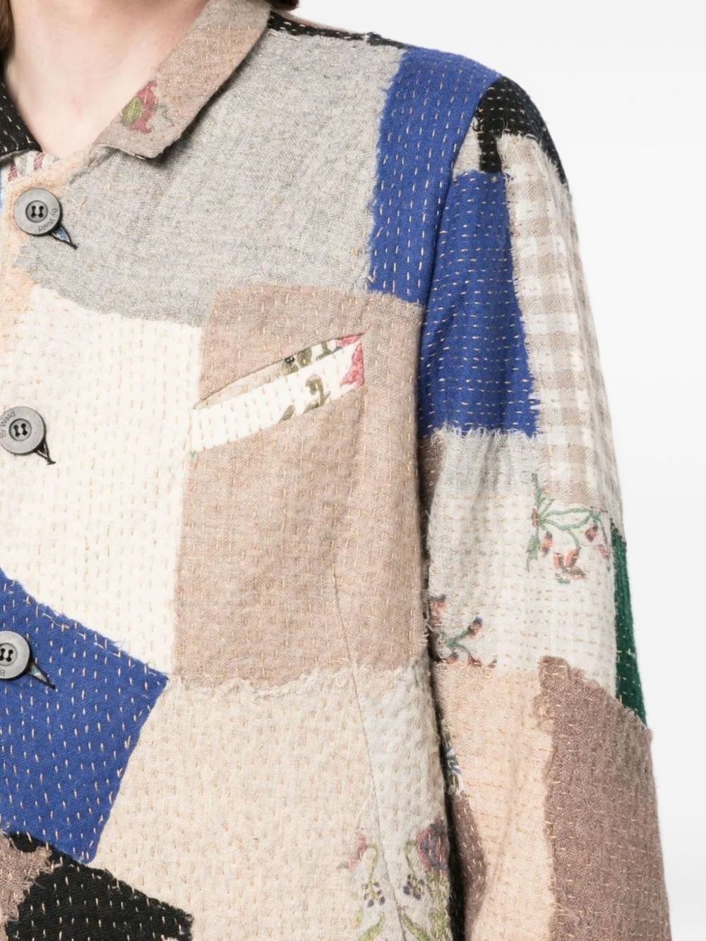 patchwork blazer - 5