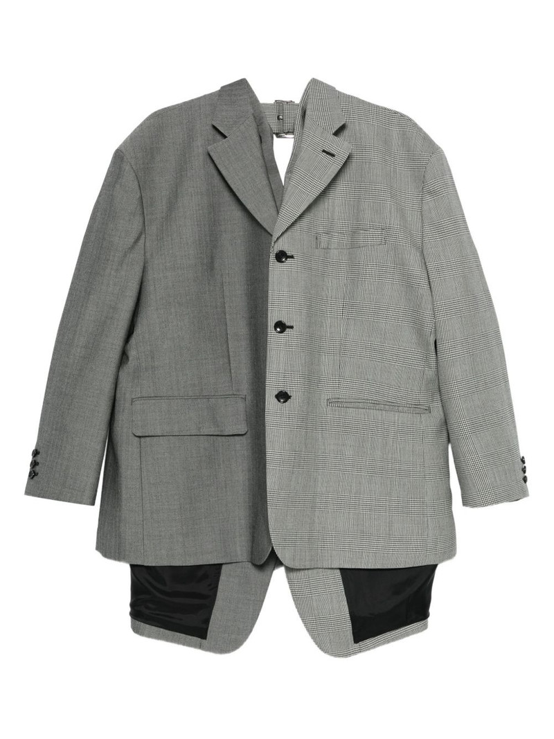 plaid-pattern blazer 1