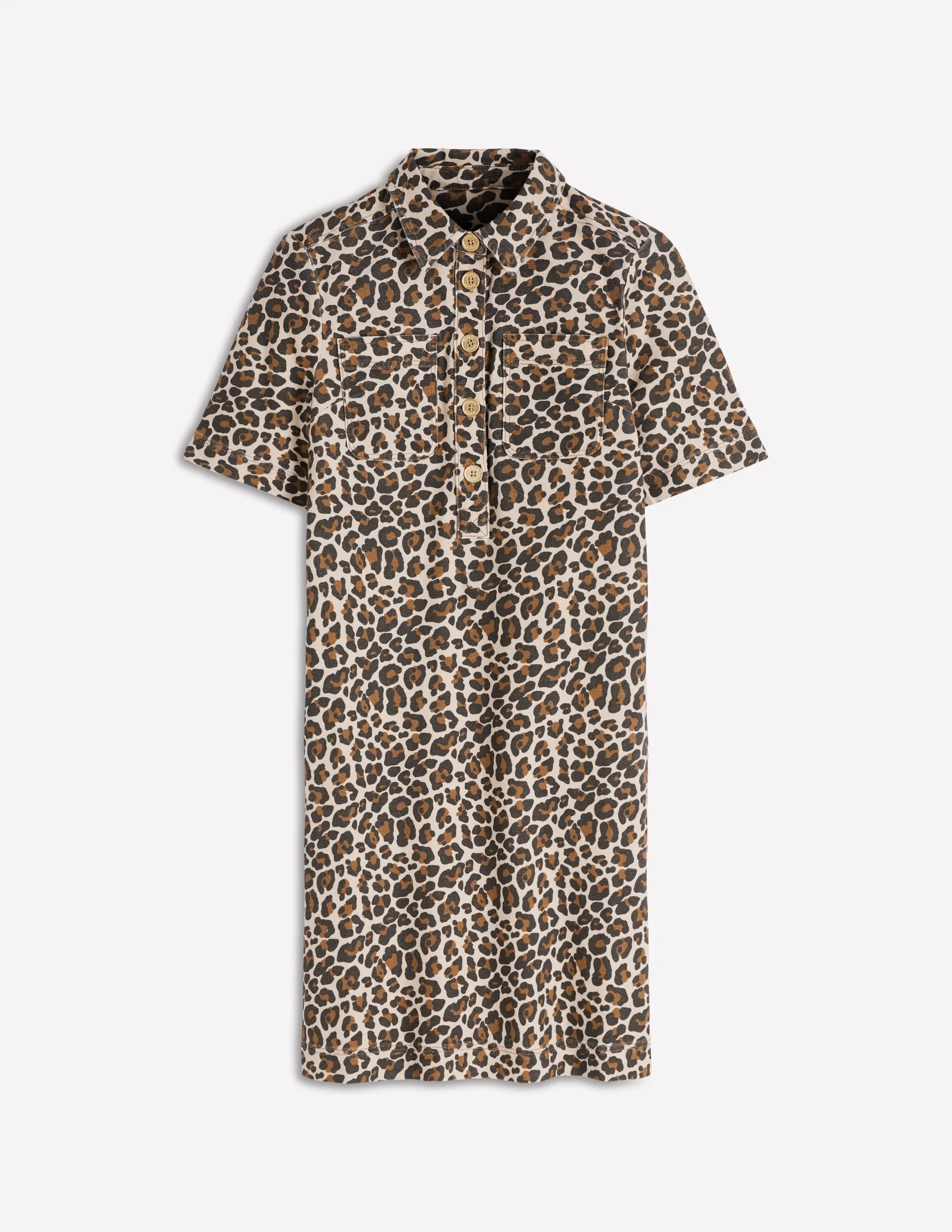 Zia Pocket Shift Dress-Almond Milk, Cheetah Pop - 1