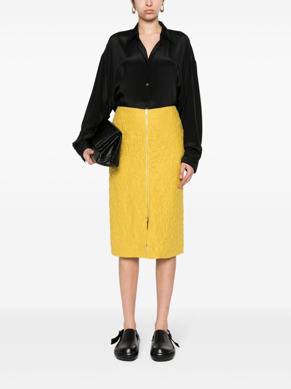 cloquÃ© midi skirt - 2