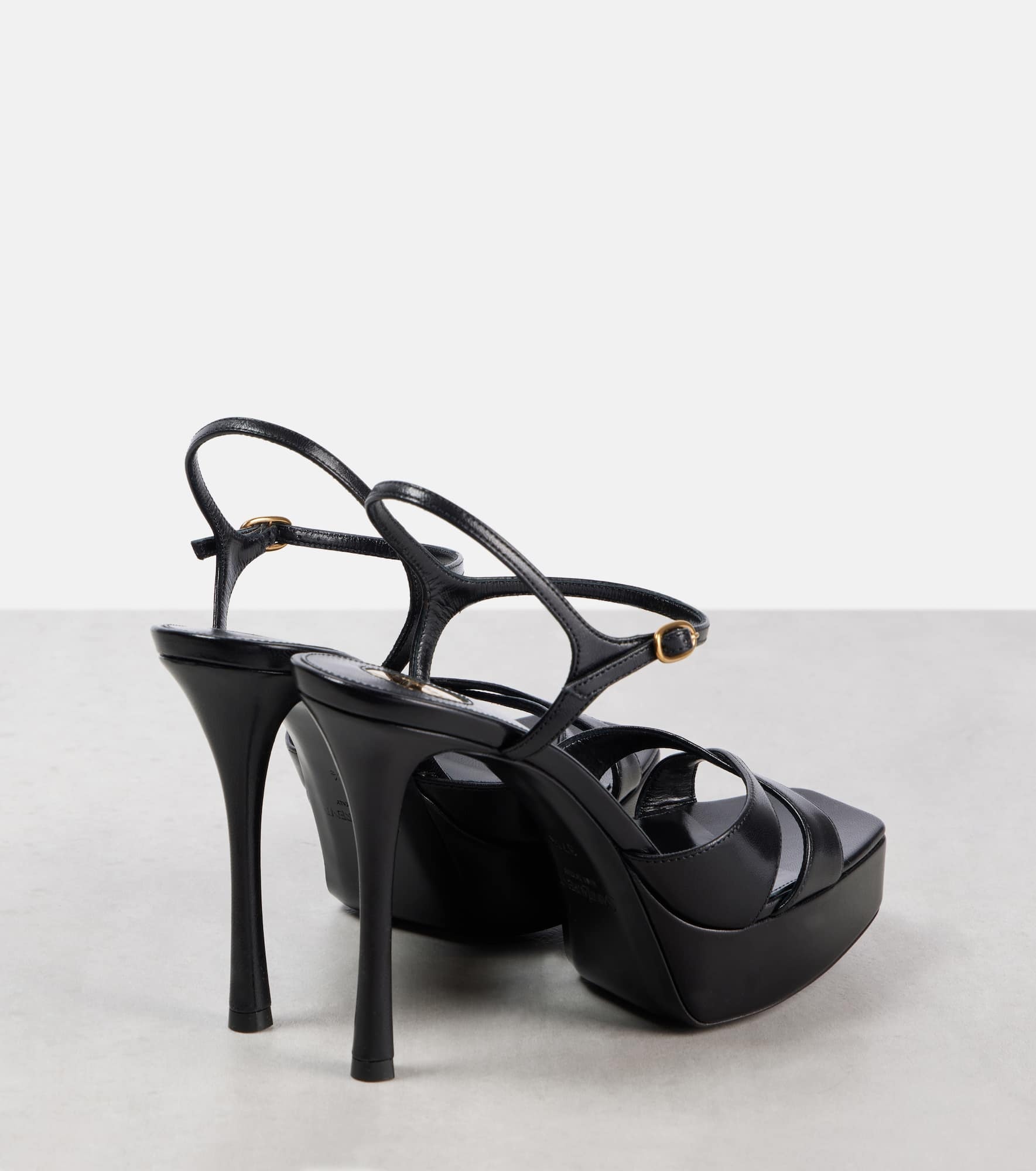 Debbie 85 leather platform sandals - 2