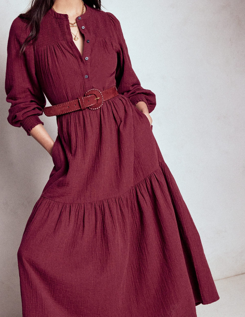 Cecily Double Cloth Midi Dress-Deep Wisteria 3