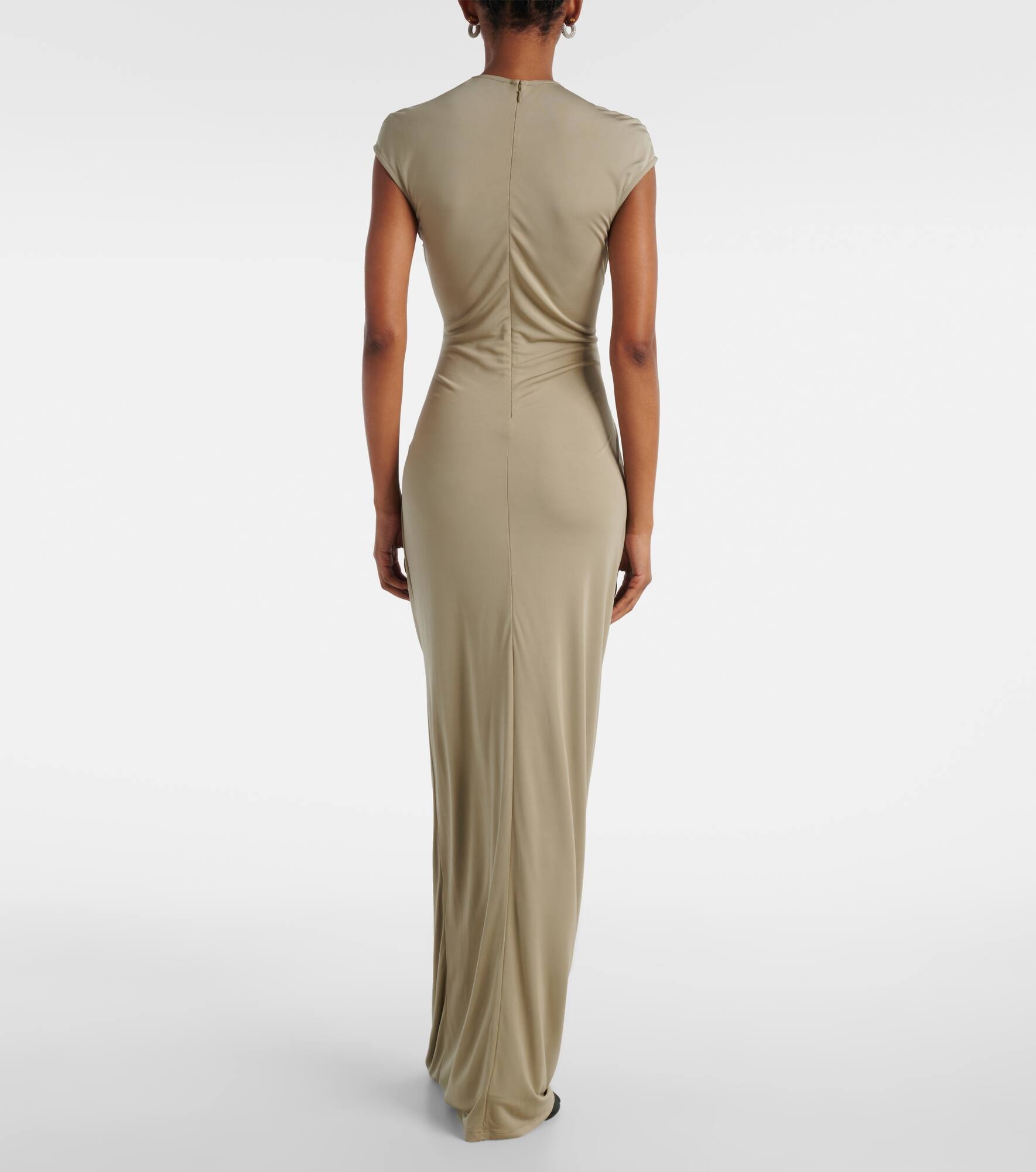 Duo Bezel Quartz jersey maxi dress - 3