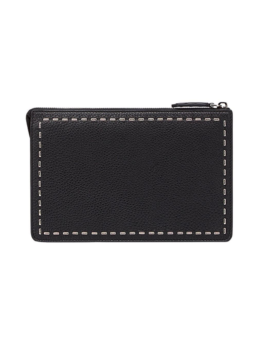 metallic stitching clutch - 3