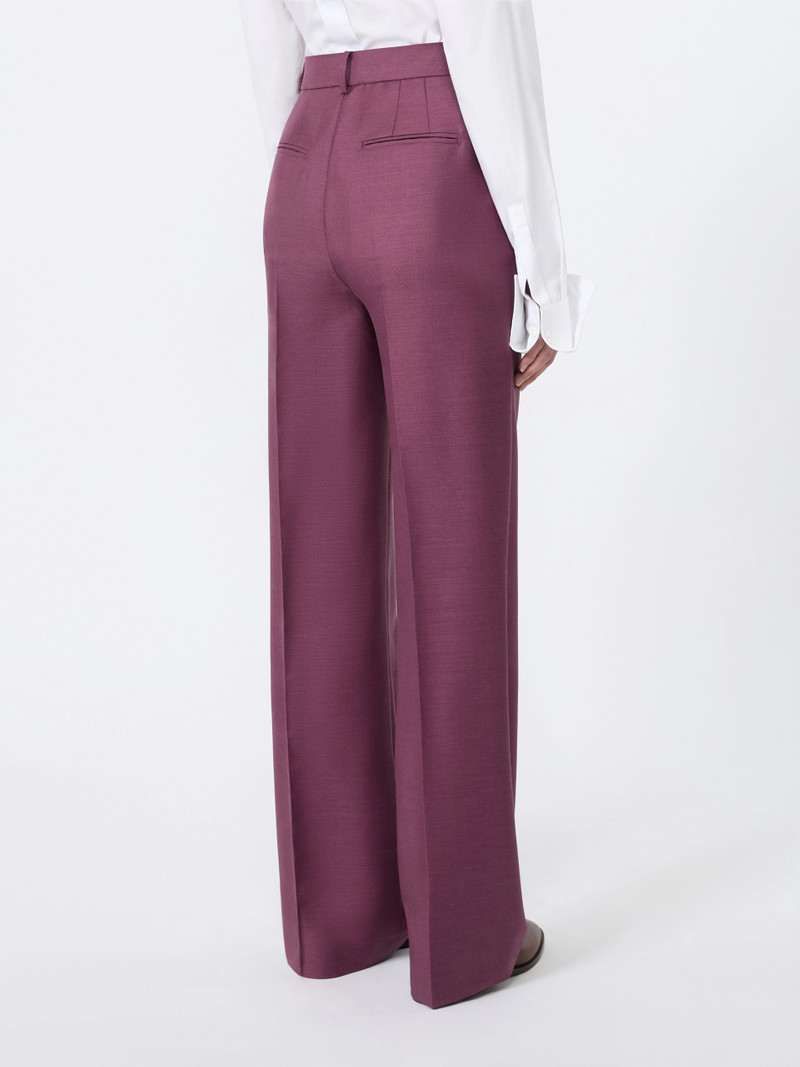 TALCO Wool, silk and mohair trousers - WINE-COLOURED 4
