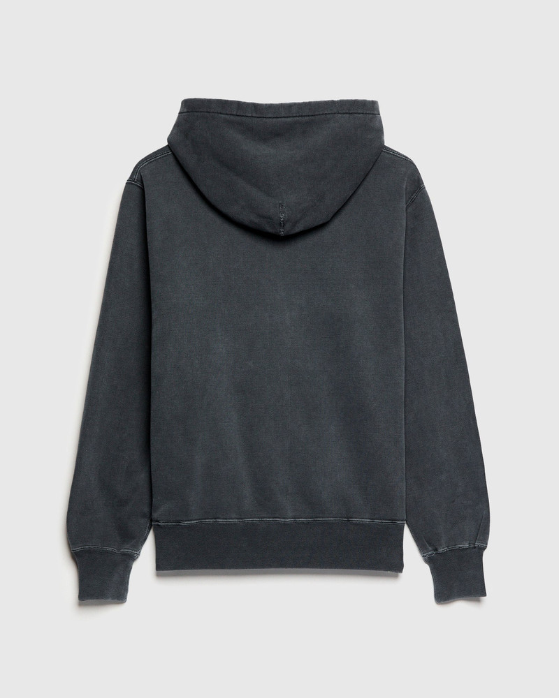 REMI RELIEF Special Finish Pullover Hoodie in Black outlook