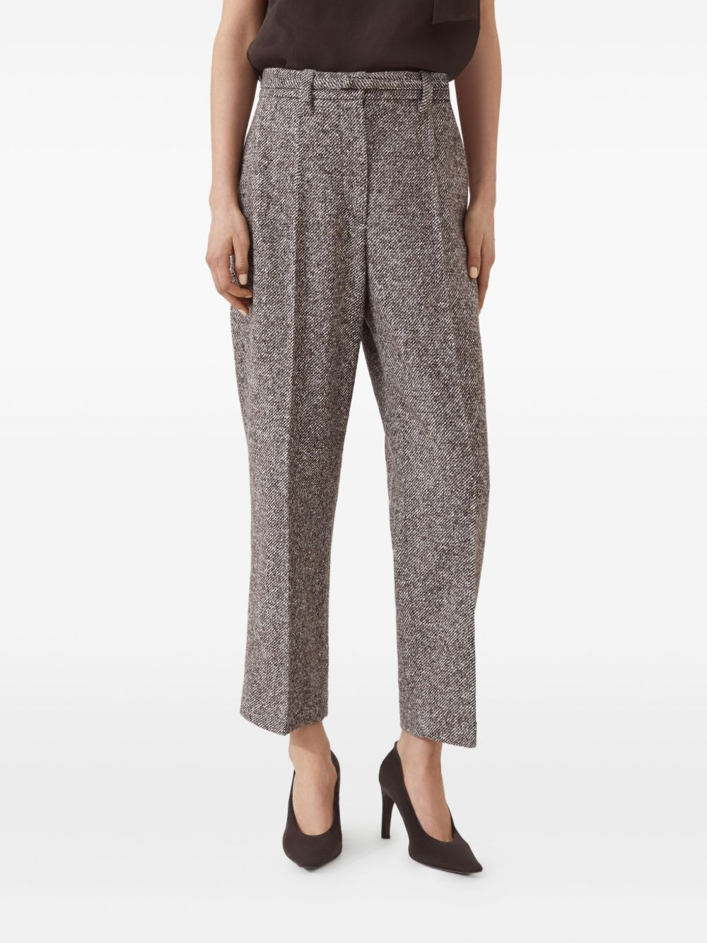 tweed belted trousers - 3