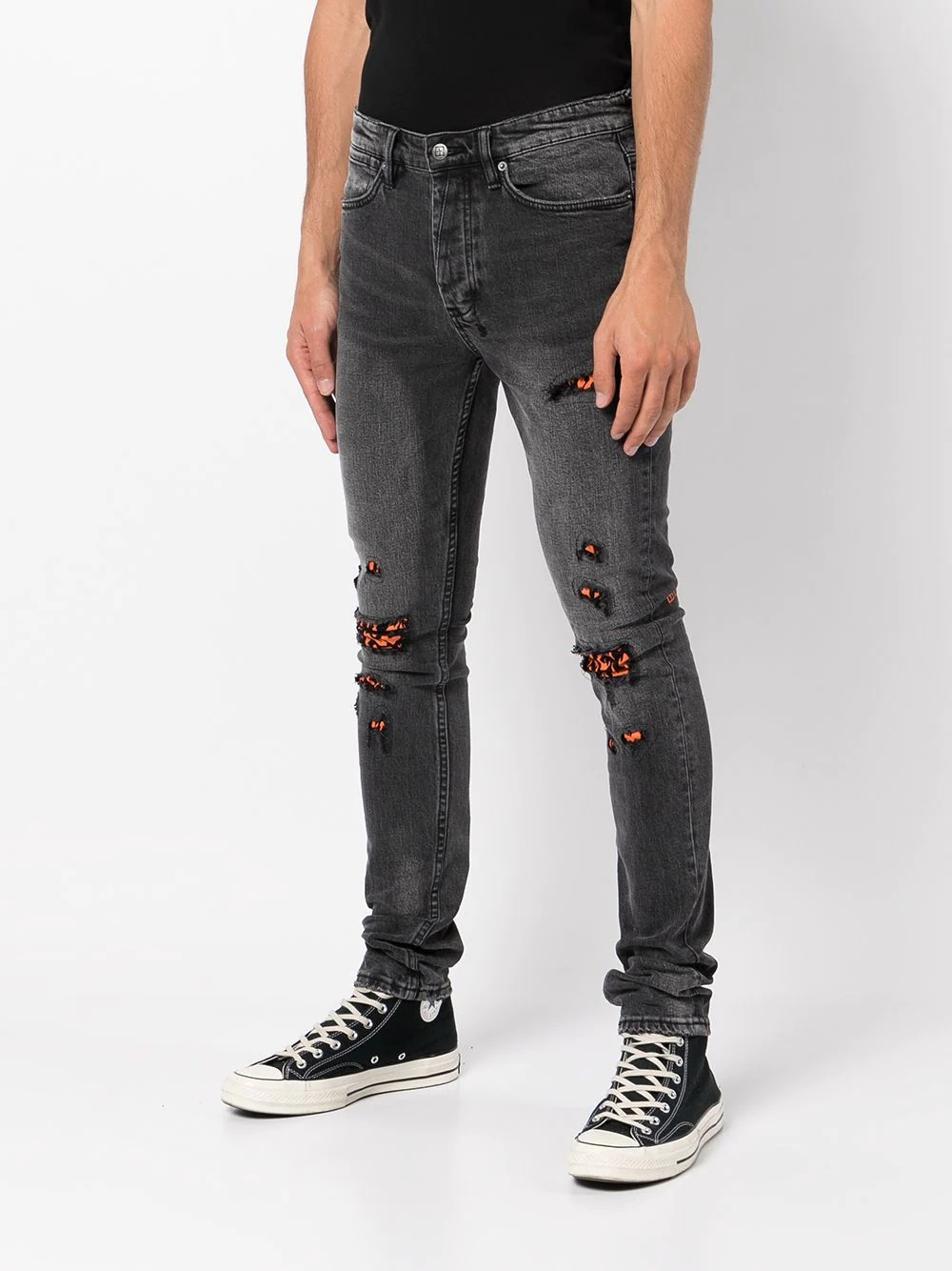 ripped-detail skinny jeans - 3