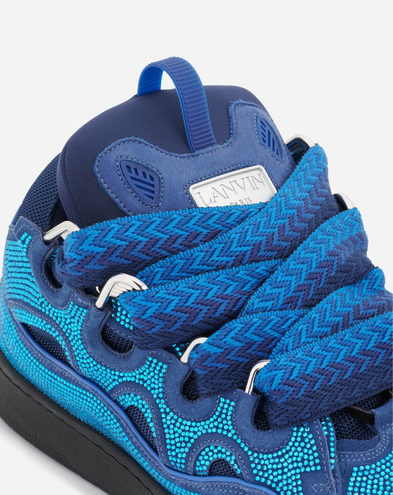 CURB LEATHER AND RHINESTONE SNEAKERS 5