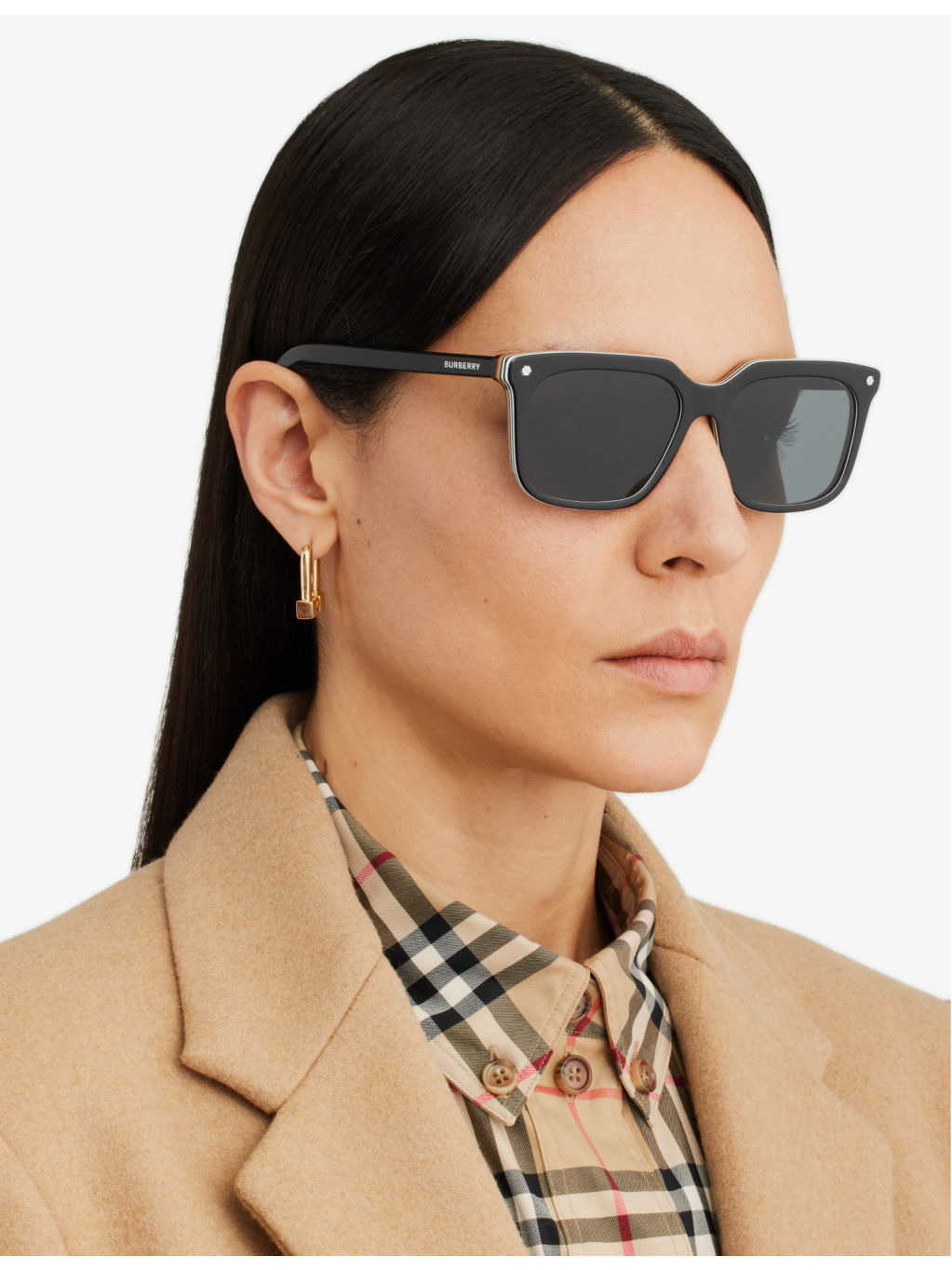 BE4337 rectangle-frame acetate sunglasses - 2