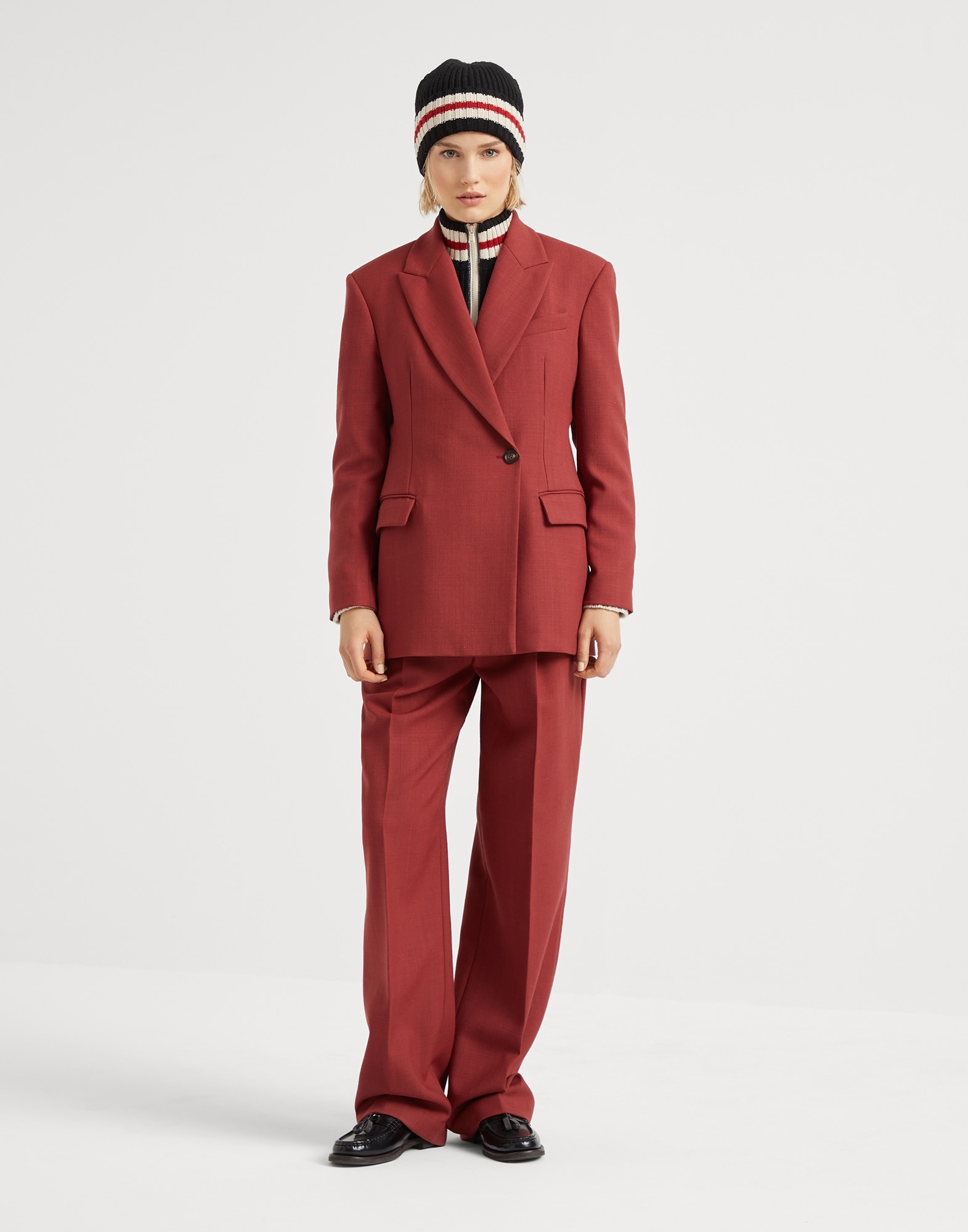 Malfilé virgin wool twill blazer with monili - 5