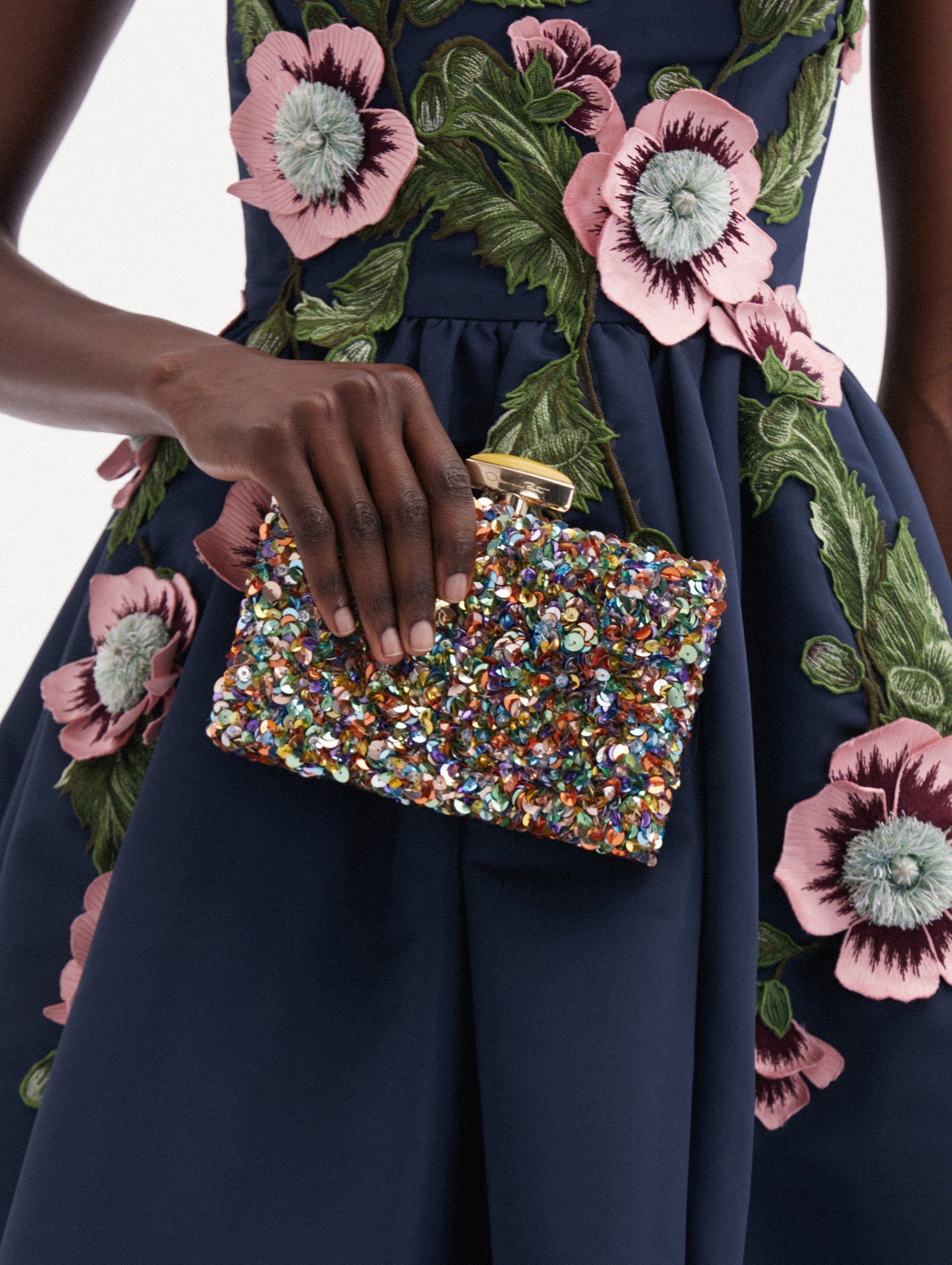 CONFETTI SEQUIN EMBROIDERED MINAUDIERE - 2