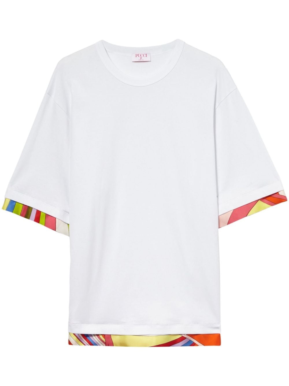 contrast-trim T-shirt - 1