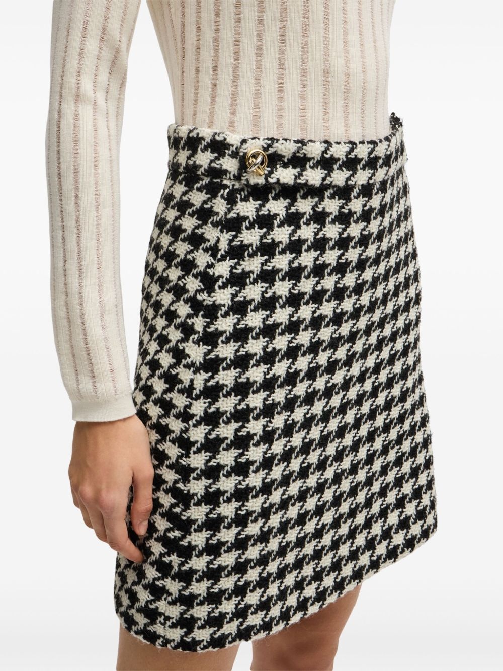 check-pattern mini skirt - 5