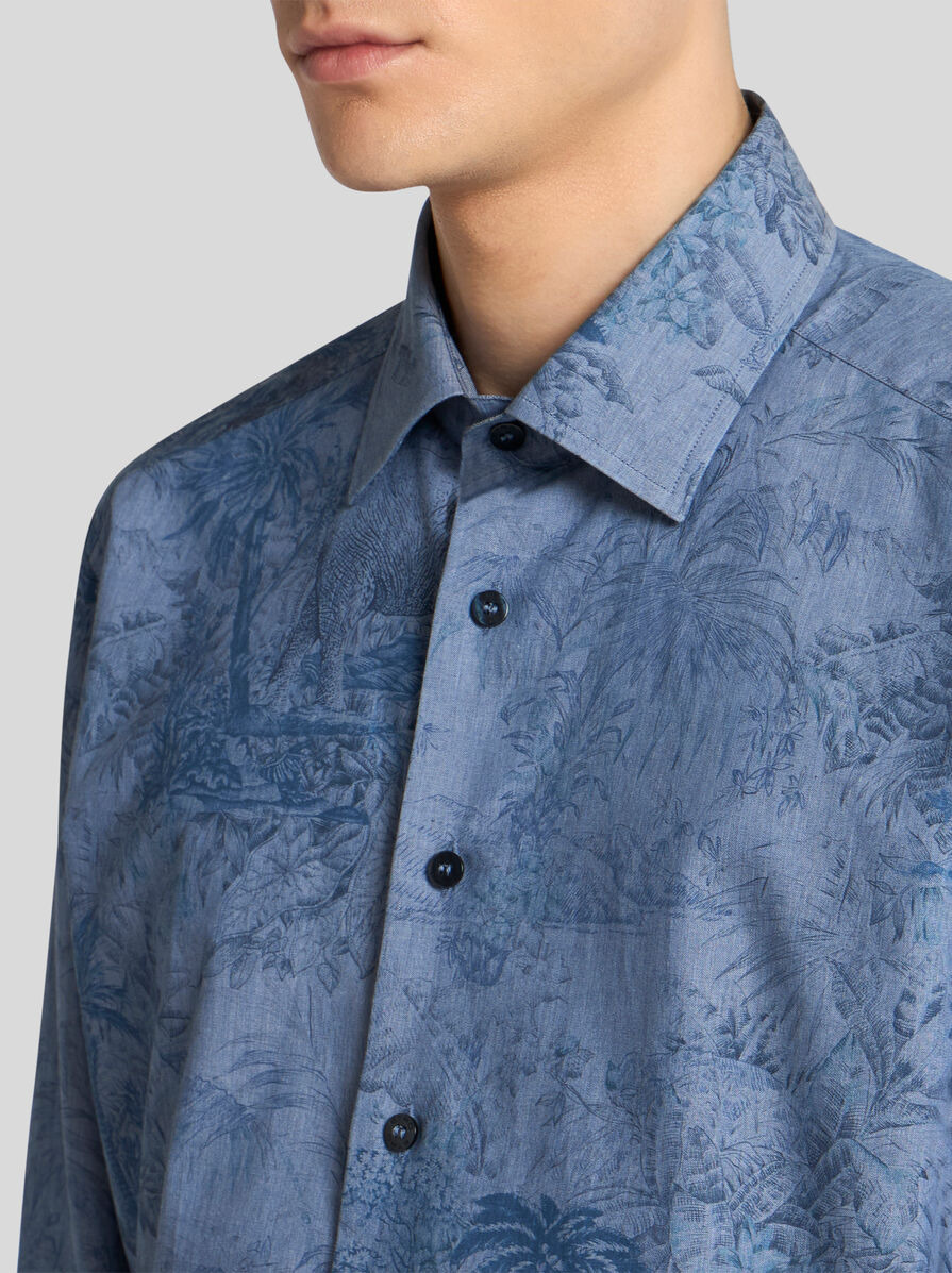 TONE-ON-TONE SAFARI-PRINT SHIRT - 3