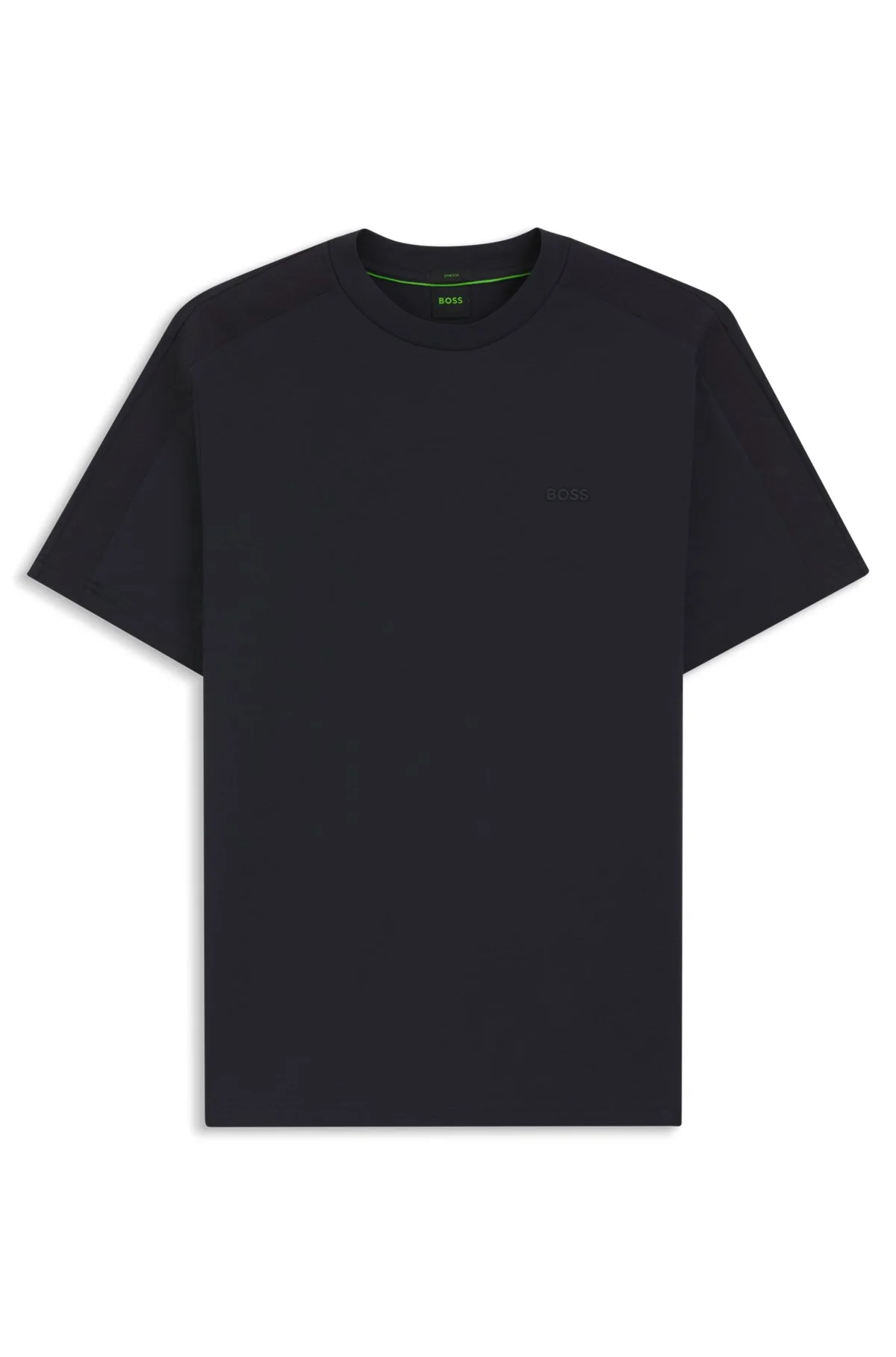 STRETCH-COTTON T-SHIRT WITH JACQUARD TAPE - 1
