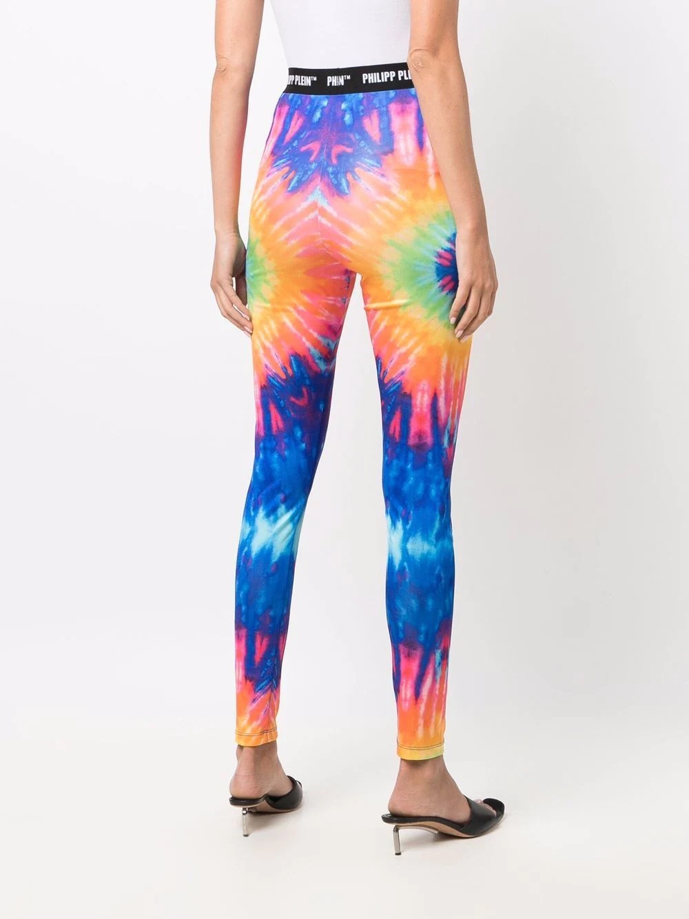 tie-dye logo leggings - 4