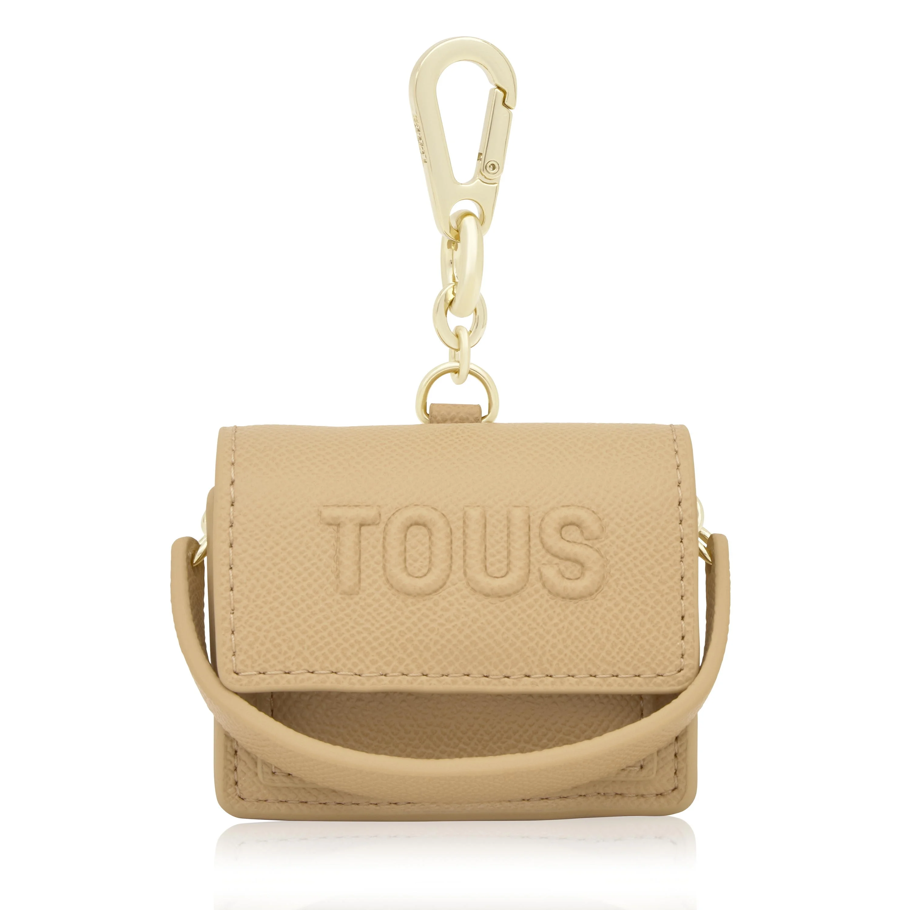 Sand-colored Crossbody minibag Key ring Audree - 1