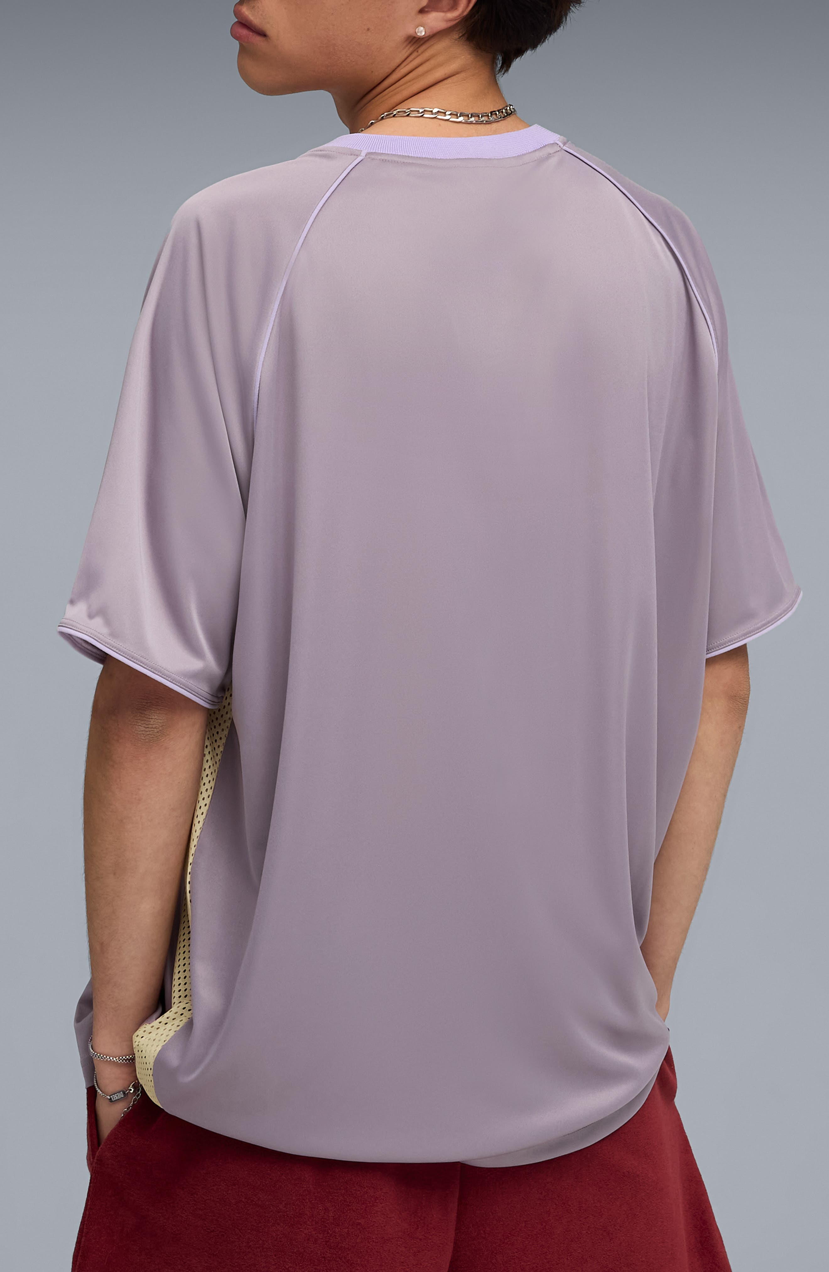 PUMA x Fenty Mesh Inset Raglan Sleeve T-Shirt in Pale Plum at Nordstrom - 2