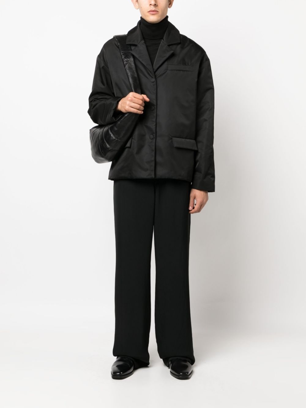 padded single-breasted blazer - 2