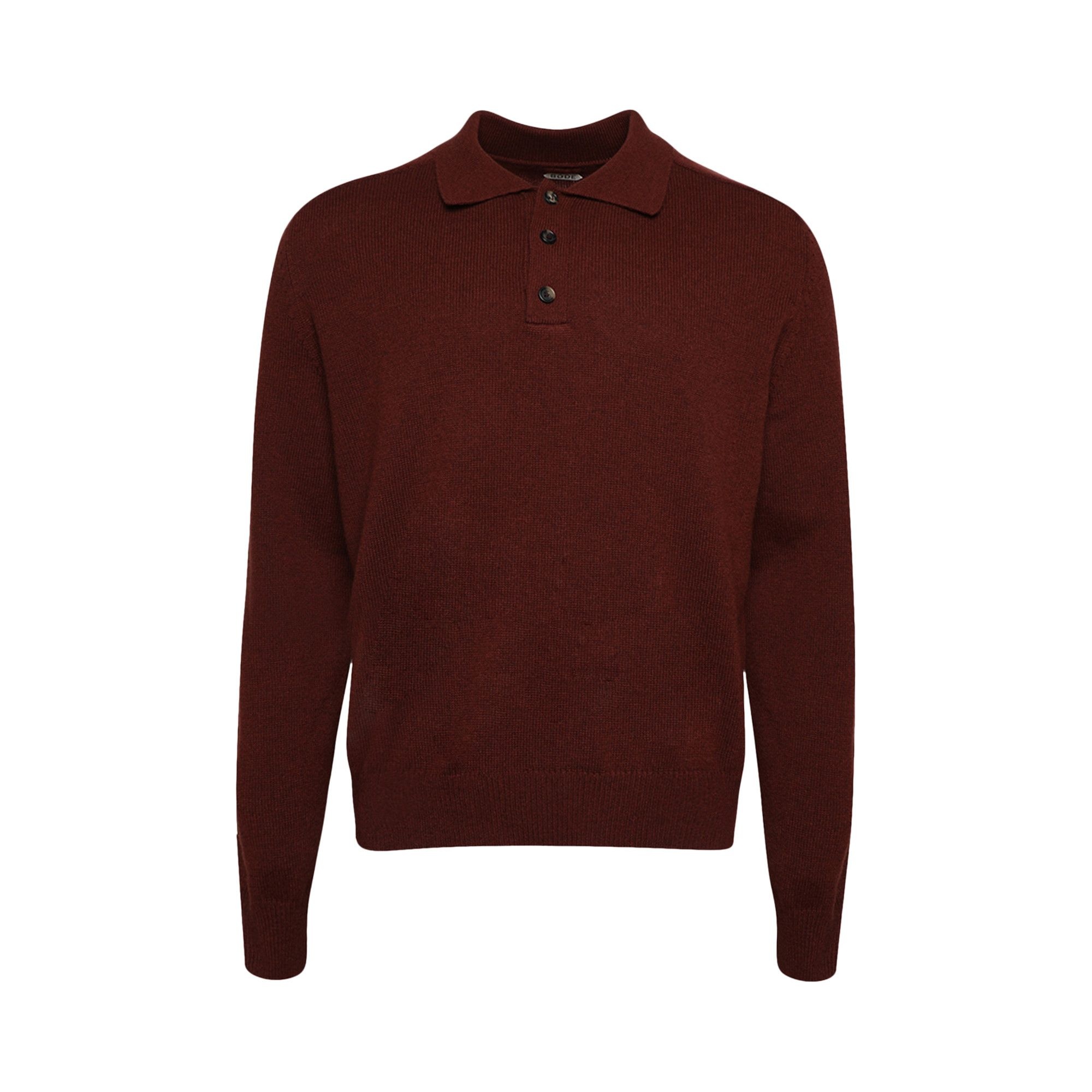 Bode Cashmere Polo 'Warm Brown' - 1