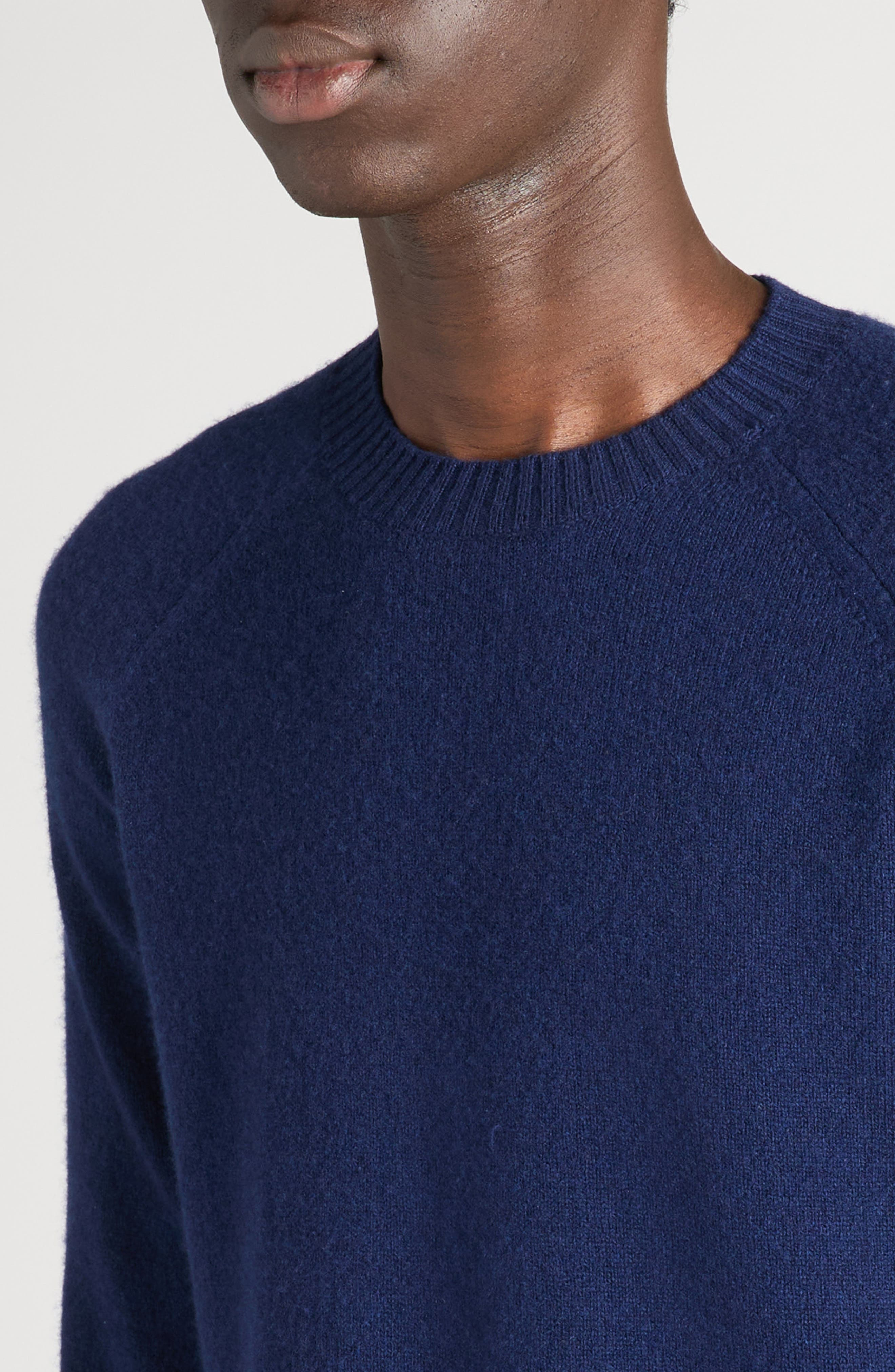 TOM FORD Lambswool & Cashmere Crewneck Sweater in Hb812 Ocean Blue at Nordstrom - 4