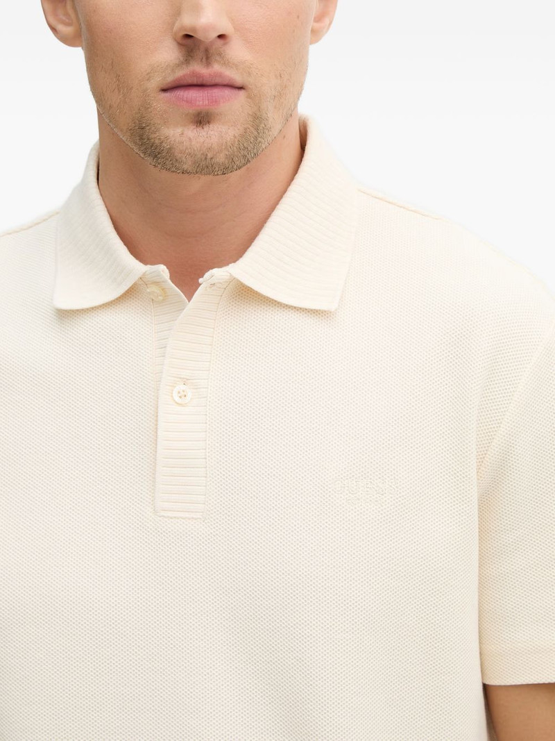 ribbed-trim piqué polo shirt 4