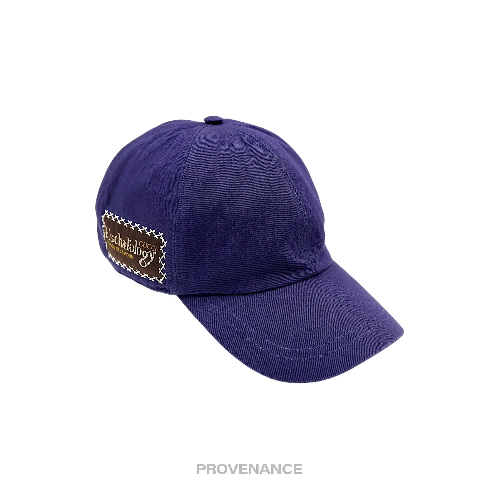 Gucci Eschatology Patch Logo Hat Cap - Blue - 1