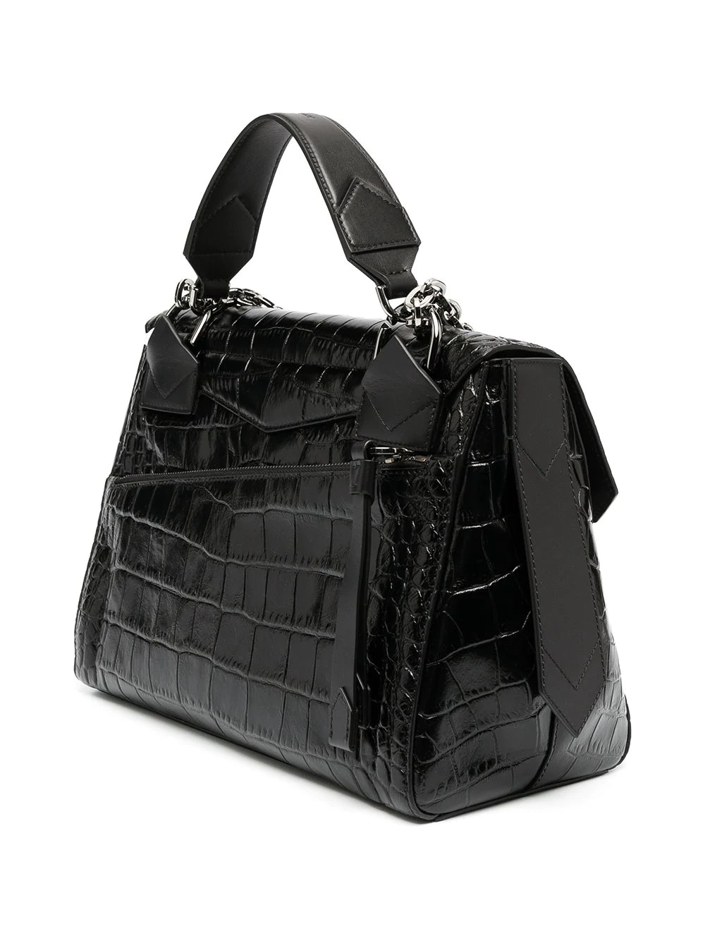 Medium ID crocodile-effect tote bag - 3