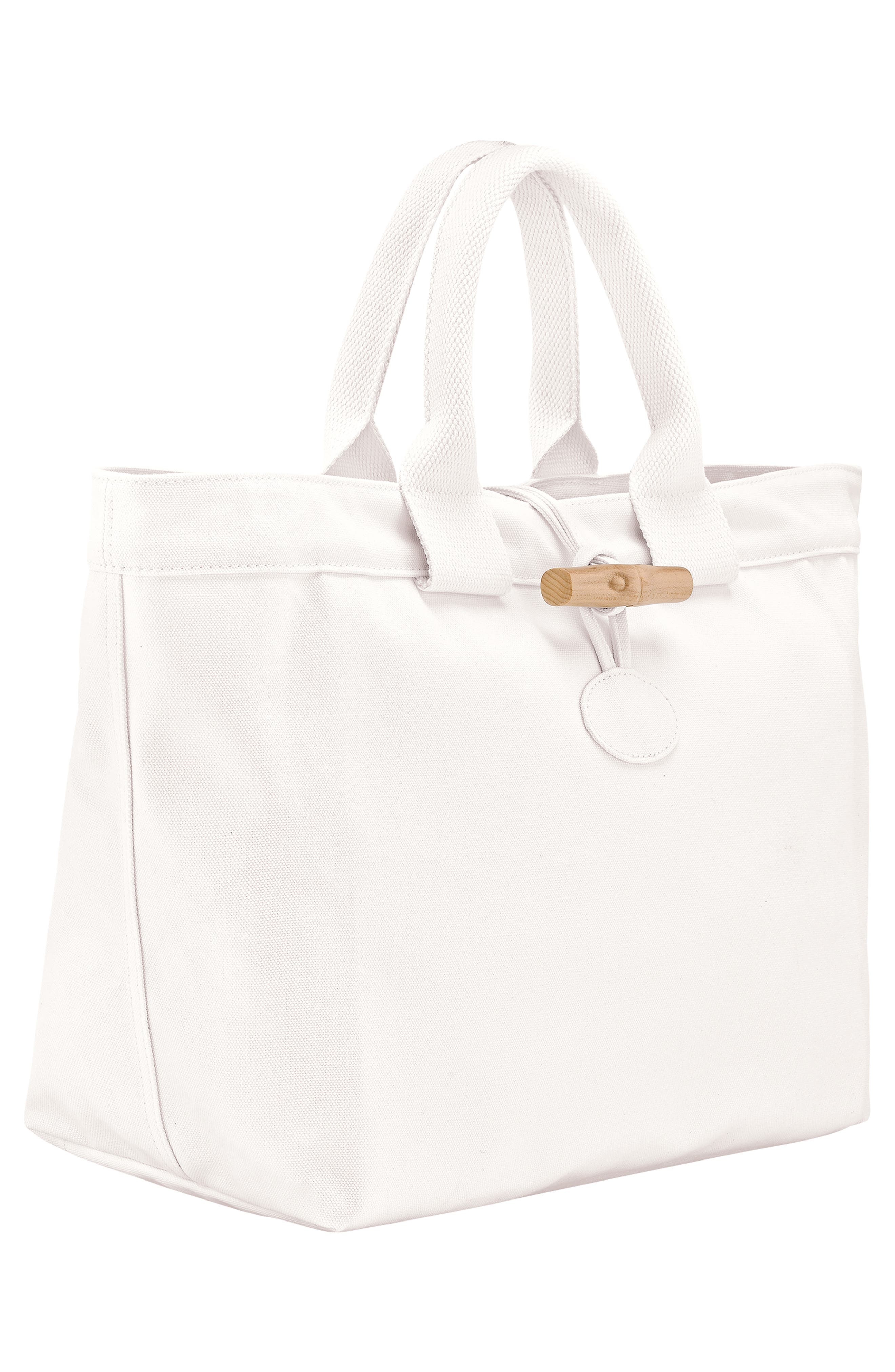 Longchamp Large Le Roseau Cotton Canvas Tote in Ecru at Nordstrom - 5