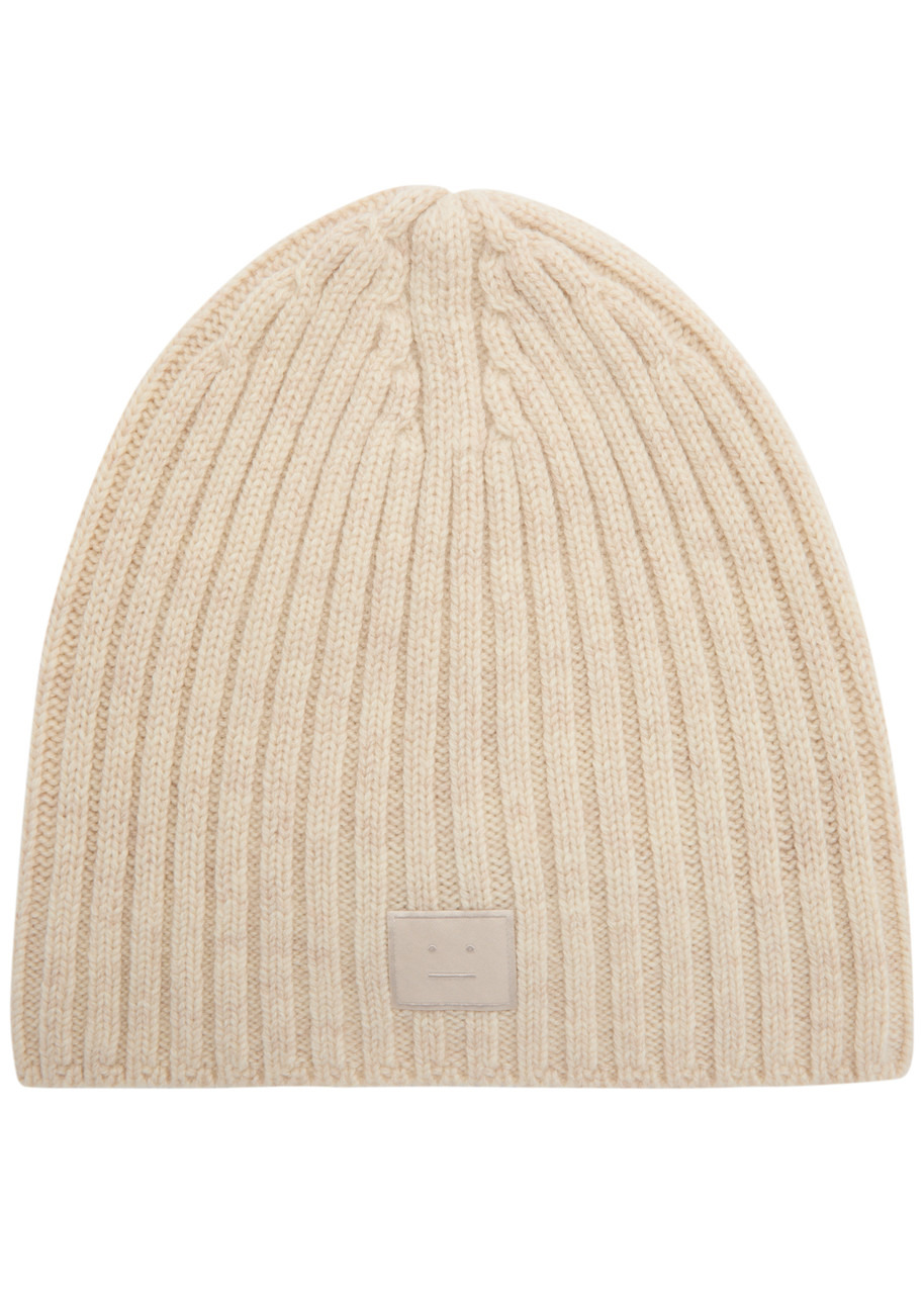 Acne Studios Logo-appliqué Wool Beanie - 1