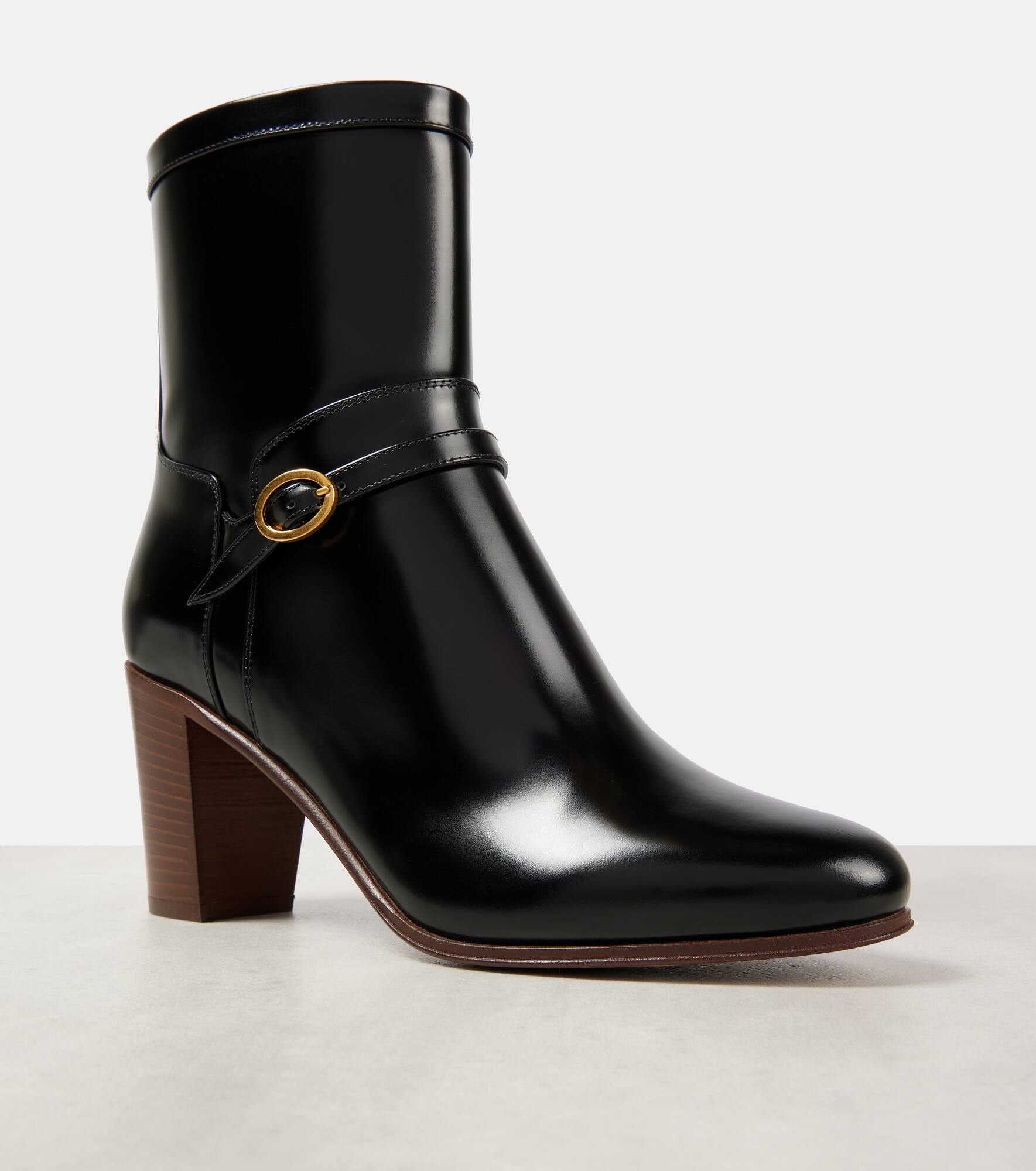 Pattie 75 leather ankle boots - 5