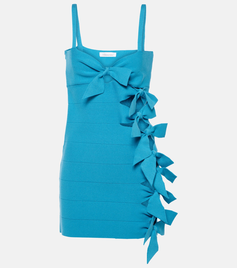 bow-detail cut-out minidress - 1