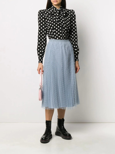 REDValentino polka dot mesh skirt outlook