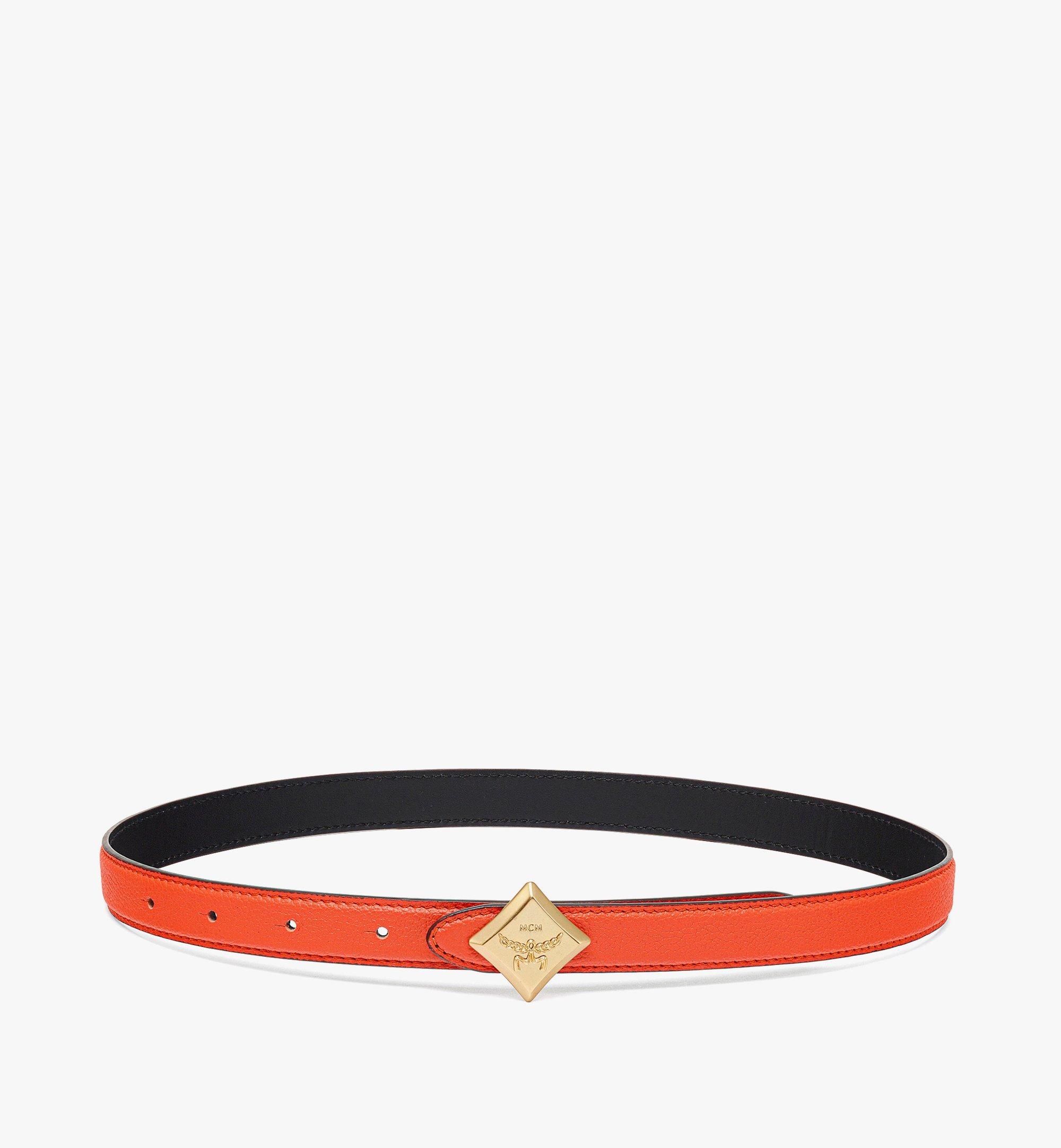 Diamond Logo Belt in Embossed Leather - 1