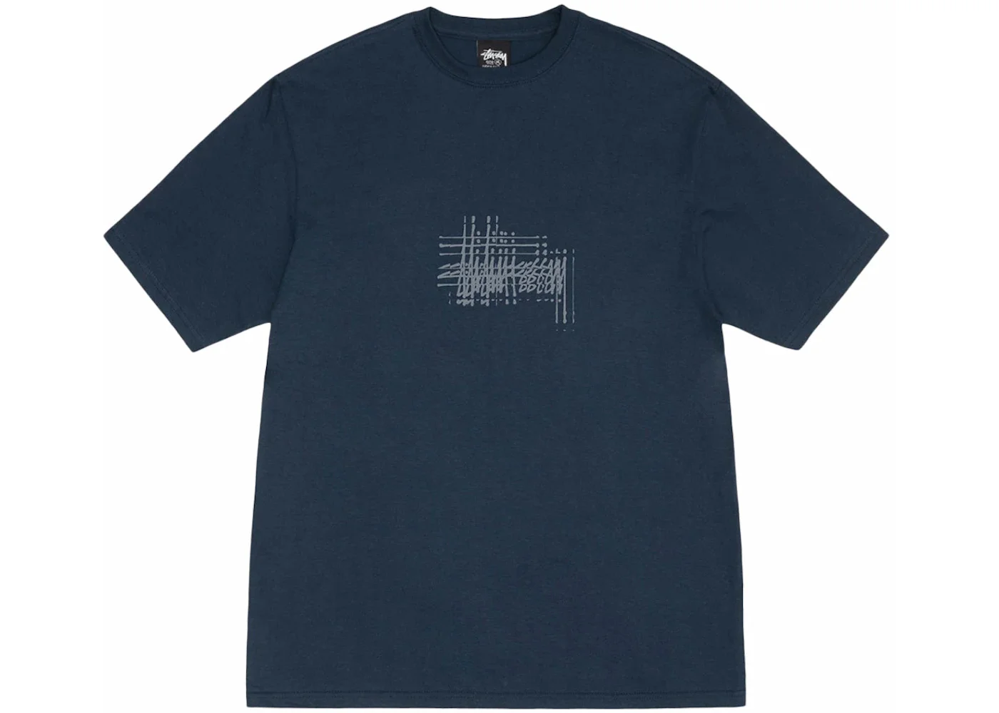 Stussy Refracted Tee Navy - 1