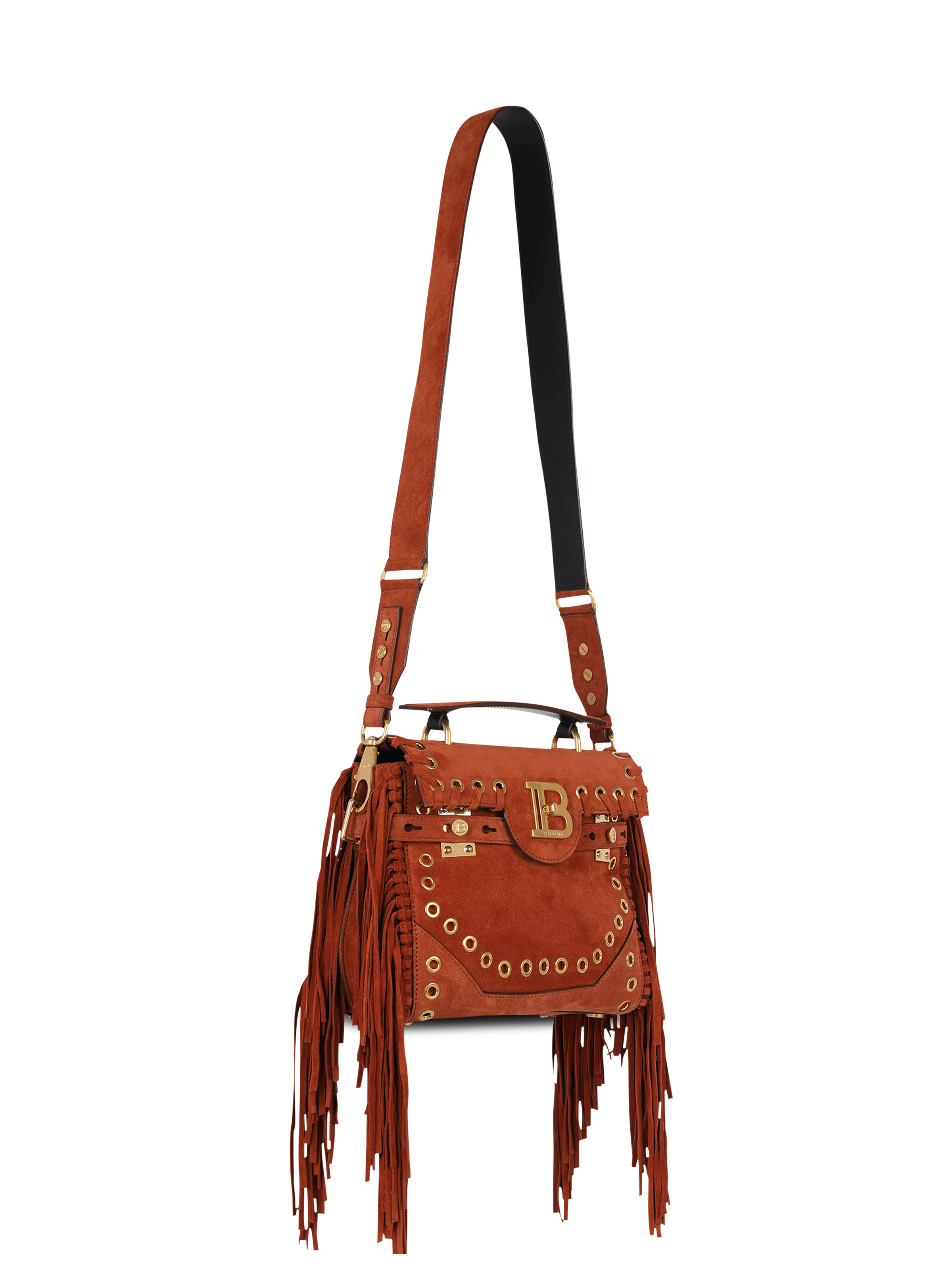 Balmain x Netflix -Fringed  suede B-Buzz 23 bag - 3