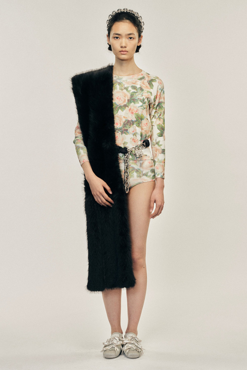 Simone Rocha Shrunken Floral Knit Jumper outlook