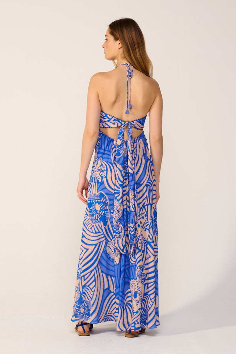 Long Dress Carla - Blue Japonism 6