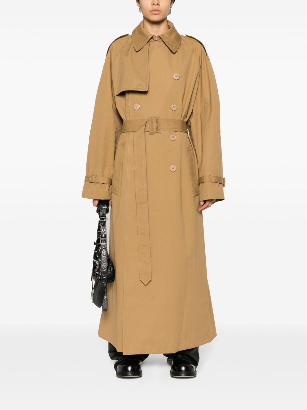 double-breasted trench coat - 3