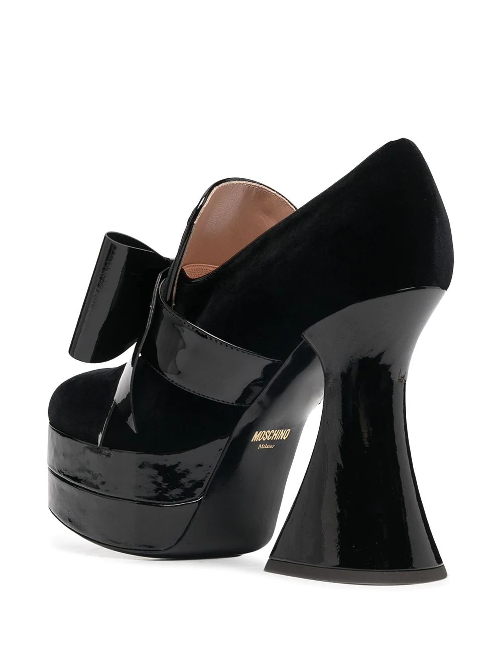 bow detail platform pumps - 3