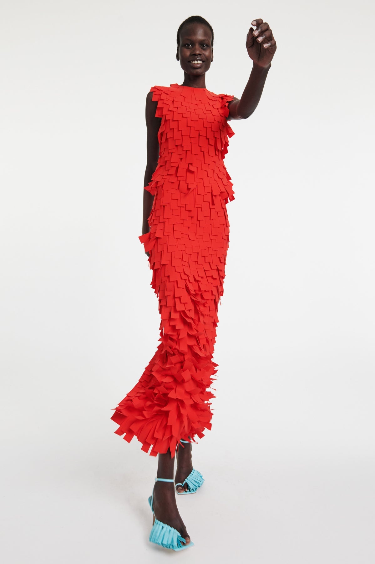 MULTI RECTANGLE SKIRT RED PRE-ORDER - 7