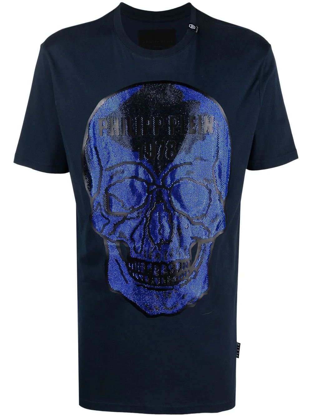 crystal embellished skull T-shirt - 1