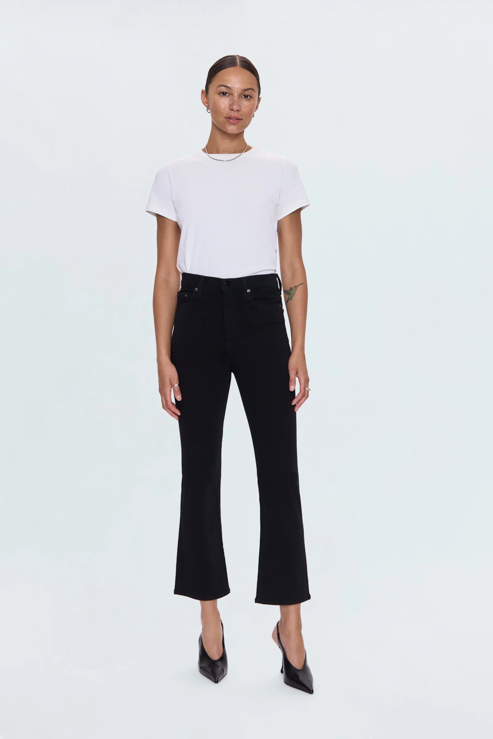 LENNON HIGH RISE CROP BOOT JEAN - NOIR - 1