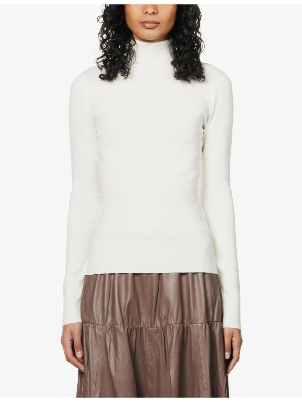 Stretch-silk turtleneck - 3