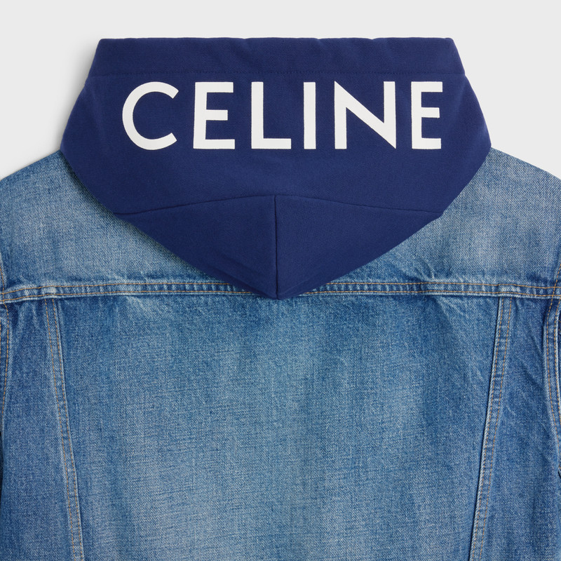 V-shaped trucker jacket in union wash denim 4