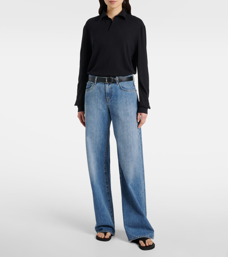 The Row Jovani silk polo shirt outlook