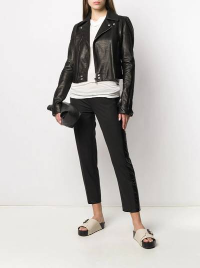 Rick Owens calf leather biker jacket outlook